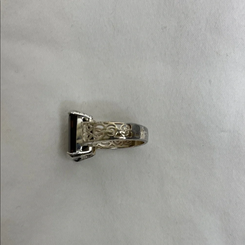 Sterling Silver Brown Topaz Ring Size 7.75